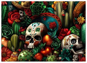 Tablou pe sticlă - Concept mexican (70x50 cm)