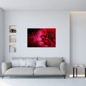 Tablou cu floare roșie (90x60 cm)