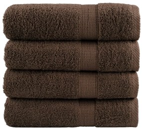 vidaXL Prosoape de mâini premium SOLUND 4 buc maro 50x100cm 600gsm