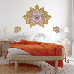 Autocolante de perete - Mandala de lotus kaki