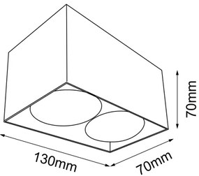 Brosline 1077 - Spot CAGE 2xGU10/10W/230V alb