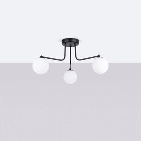 Plafonieră neagră-albă Beam – Sollux