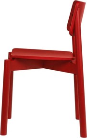 Scaun de dining roșu stivuibil Wem – noo.ma