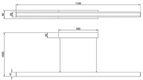Lustra LED suspendata design modern liniar LINEAL negru MA-9035
