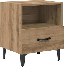 vidaXL Dulap de noapte cu sertar Stejar Artizanal 40 x 35 x 47,5 cm