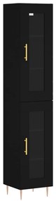 3199418 vidaXL Dulap înalt, negru, 34,5x34x180 cm, lemn prelucrat