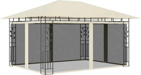 vidaXL Pavilion cu plasă anti-țânțari, crem, 4x3x2,73 m, 180 g/m²