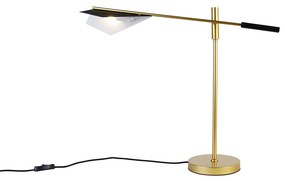 Lampa de masa de design neagra cu aur - Sinem