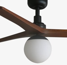 Ventilator de tavan FARO 34277-11L KLIM M 1xE27/15W/230V lemn/negru + telecomandă