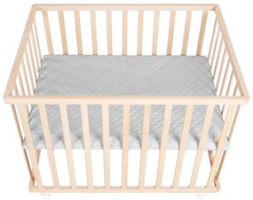 Țarc pentru copii gri din lemn masiv de fag 75x100 cm Roba style – Roba