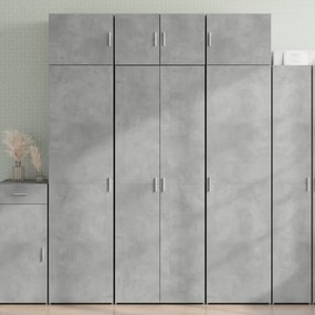 vidaXL Dulap înalt, gri beton, 70x42,5x185 cm, lemn prelucrat