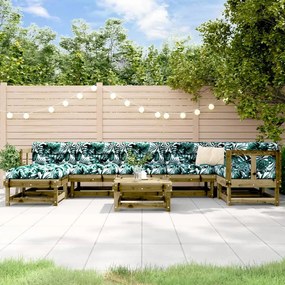 3186283 vidaXL Set mobilier relaxare de grădină, 8 piese, lemn de pin tratat