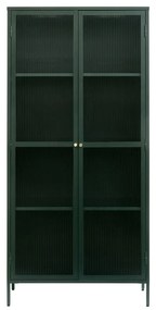 Vitrină verde-închis din metal 90x190 cm Bronco – Unique Furniture