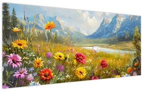 Tablou - Peisaj pictat (120x50 cm)