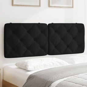 vidaXL Pernă tăblie de pat, negru, 120 cm, catifea