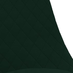 Scaune de bucatarie pivotante, 4 buc., verde inchis, catifea 4, Verde inchis