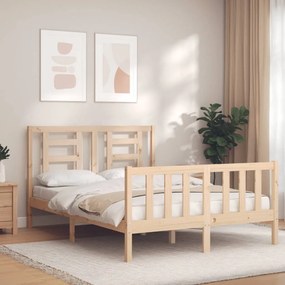 3192876 vidaXL Cadru de pat cu tăblie, 120x200 cm, lemn masiv
