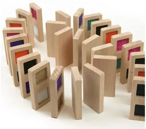 JOC DOMINO DIN LEMN, DIVERSE TEXTURI - ANDREU TOYS (ANT16115)
