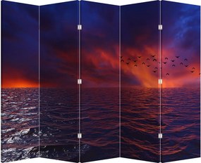 Paravan - Mare și păsări (210x170 cm)