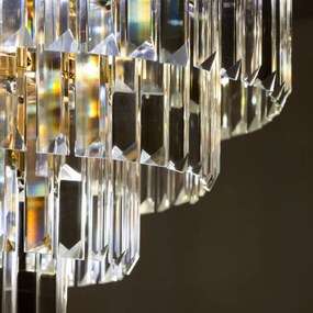 Lustră de cristal aplicată Brilagi CRYSTAL 5xE14/40W/230V auriu