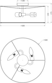 Globo 15188D - Plafoniera AMY I 3xE14/40W/230V