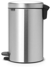 Cos pentru gunoi cu pedala Brabantia NewIcon 649026, 12 L, Inchidere usoara, Baza antiderapanta, Inox mat