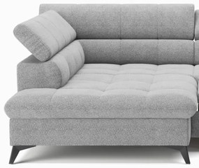 Canapea colțar extensibilă în L MARANO stânga, gri