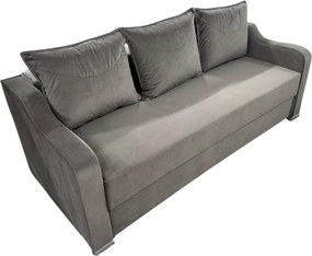 Canapea GIULIA extensibila, 3 locuri, cu lada de depozitare, catifea maro cappuccino , 220x100x80 Maro Cappuccino