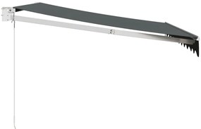 Copertina retractabila, antracit, 3,5x2,5 m, textil si aluminiu