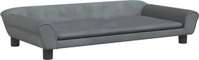 vidaXL Canapea pentru copii, gri închis, 100x50x26 cm, catifea