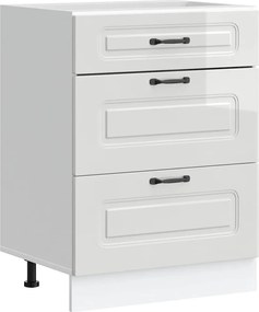 vidaXL Dulap de bucătărie „Kalmar”, alb lucios, lemn stratificat