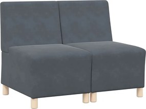 vidaXL Unitate Sofa Modulară Fără Brațe 2 pcs Gri închis