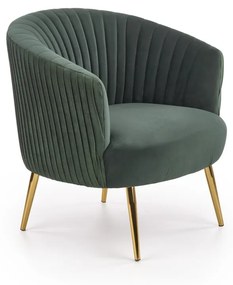 Fotoliu tapitat Crown verde – H80 cm