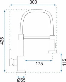 Baterie de bucătărie REA Colin Titan