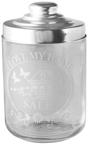 Borcan decorativ I love my Home, sare, 800 g