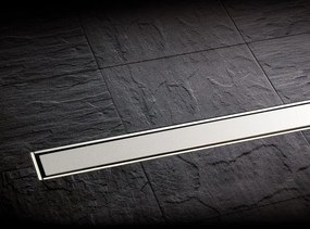 Set rigola de dus cu capac inox, Kessel Linearis Compact, 75cm, Multistop, faiantabil, 45600.63FM