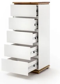 Comodă ARVI albă/stejar