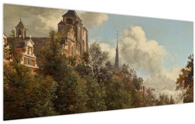 Tablou - Jan van der Heyden, View Down a Dutch Canal, reproducere (120x50 cm)