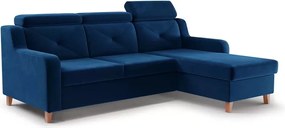 Colțar extensibil Laksaro pe dreapta - catifea albastră Trinity 31