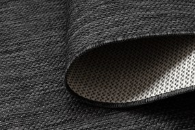 Covor, traversa SISAL SION A5165A Melanj țesute plate negru