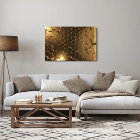 Tablou - Hexagoane verzi (90x60 cm)