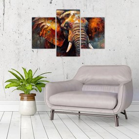 Tablou - Pictura unui elefant (90x60 cm)