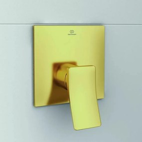 Baterie dus incastrata Ideal Standard Atelier Conca auriu periat fara corp ingropat
