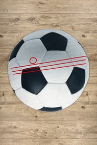 BAMBINO 2139 cerc covor lavabil - Fotbal pentru copii anti-alunecare - negru / alb - SECUNDAR-COTATI PRODUSUL