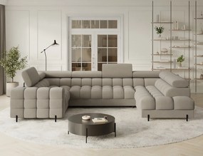 Colțar extensibil, cu spatiu pentru depozitare, 346x205x93 cm, Fectory RT, Eltap (Culoare: Alb / Royal 01)