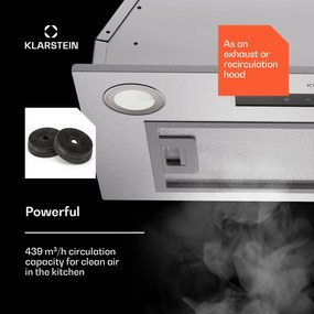 Klarstein Paolo 52 Plită încorporabilă 52 cm 439 m³/h LED Touch A++