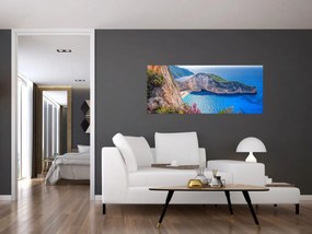 Tablou - Plaja Navagio, Grecia (120x50 cm)