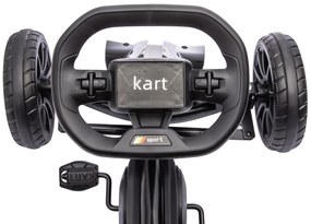 HOMCOM kart cu pedale pentru copii, scaun reglabil 4 poziții, roți EVA, 100 x 58 x 58,5 cm, negru | Aosom Romania