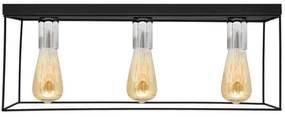 Plafonieră FINN 3xE27/15W/230V negru/crom