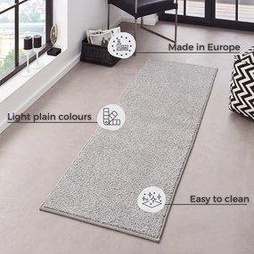 Covor Hanse Home Pure, 80x300 cm, gri deschis